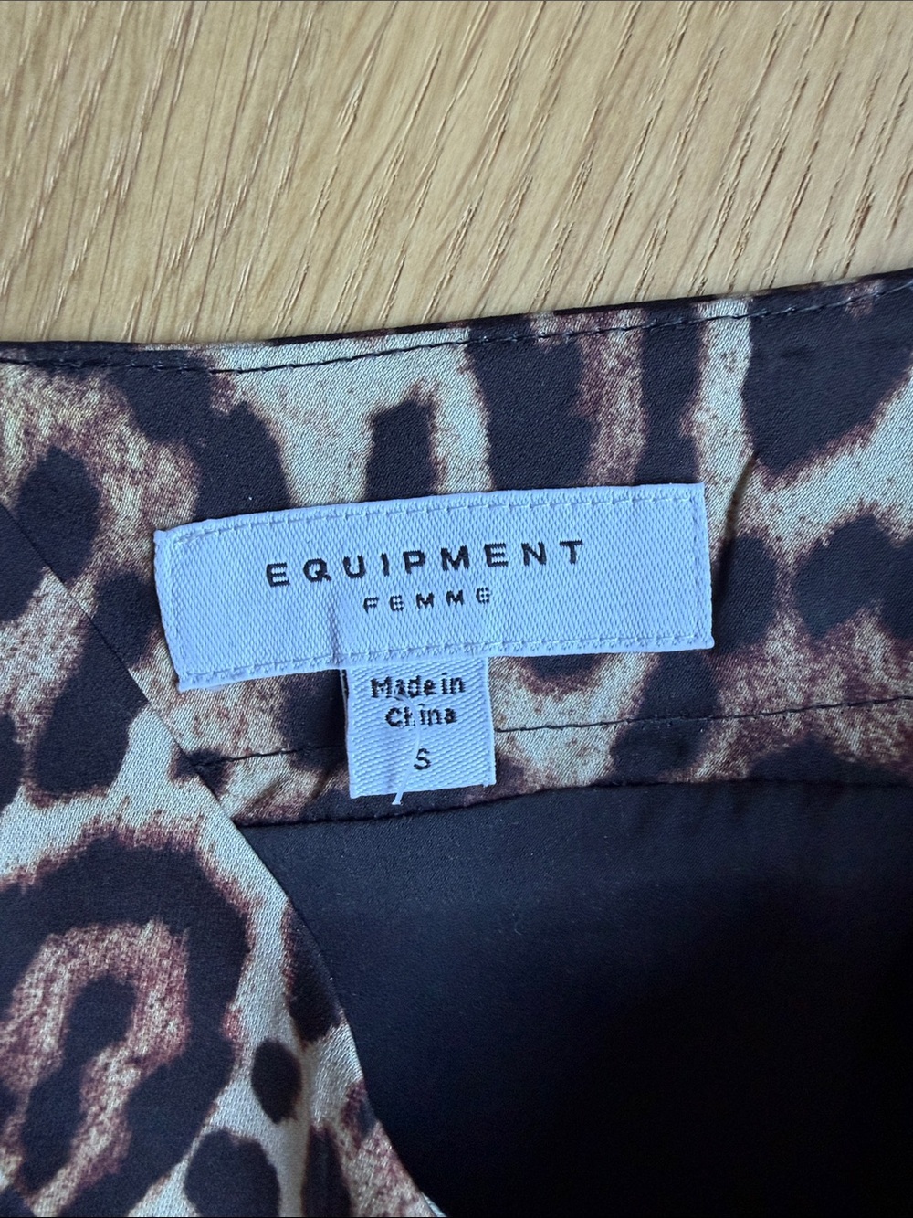 Equipment Leopard Print Slip Dress Mid-length Size Small - Picture 2 of 2